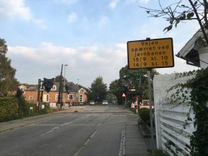 Vejarbejde ved jernbane-ovekørselr på Virupvej